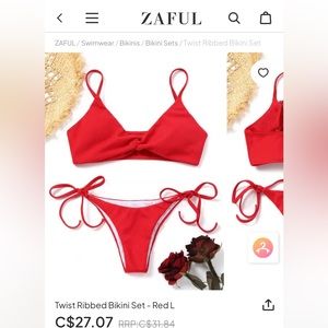 Zaful Red Bikini Set